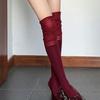 Однотонные высокие чулки для женщин, модные повседневные женские длинные носки выше колена, термобелье, теплые хлопковые леггинсы-трубы