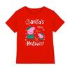 Детская рождественская футболка с изображением Пеппы и Джорджа Эльфов
