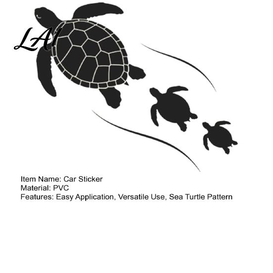 High Temperature Resistant Sticker Car Sticker Waterproof PVC Self-adhesive No Trace Auto Decal Realistic Sea Scratch Turtle Pattern for Fuel