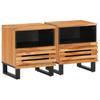 VidaXL Bedside Tables 2 Pcs, Bedside Cabinets with Storage, Nightstands, Interior Bedroom Furniture, Wood 377469