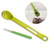 1 Set Colander 2 In 1 Long Handle Anti-scratch Canned Fruit Juice Filtering Spoon Kitchen Supplies