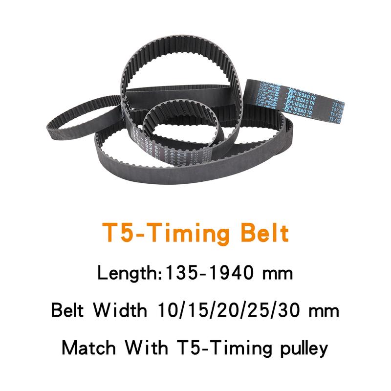 Ремни ГРМ T5-940/980/990/1000/1020/1050/1100/1200/1215/1250 Замкнутый Резиновый Синхронный Ремень Ширина 10/15/20/25/30 мм