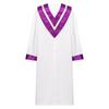 Unisex Adult S-3XL Choir Performance Gown Church Chorus Robe with V-Shape Stole for Women Men