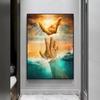 Vintage Jesus Christ The Hand of God Canvas Painting Poster And Print Catholic Christian Wall Art For Living Room Home Decor