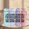 1PC Austrian German Funny Slogan Quote Print 750ml Color Plastic Sports Water Bottle Leakproof Flip Straw Lid Suitable for Sports Office Home Use