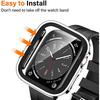 Водонепроницаемый чехол для Apple Watch 7 8 9 45мм 41мм 10 46мм 42мм Защитное стекло для экрана+Чехол-бампер для iWatch 4 5 SE 6 44мм 40мм