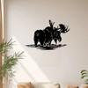 Metal Moose Wall Art: Nature-Inspired Room Decor—Elegant Moose Design for Living Room and Home Decoration, Perfect Metal Accent