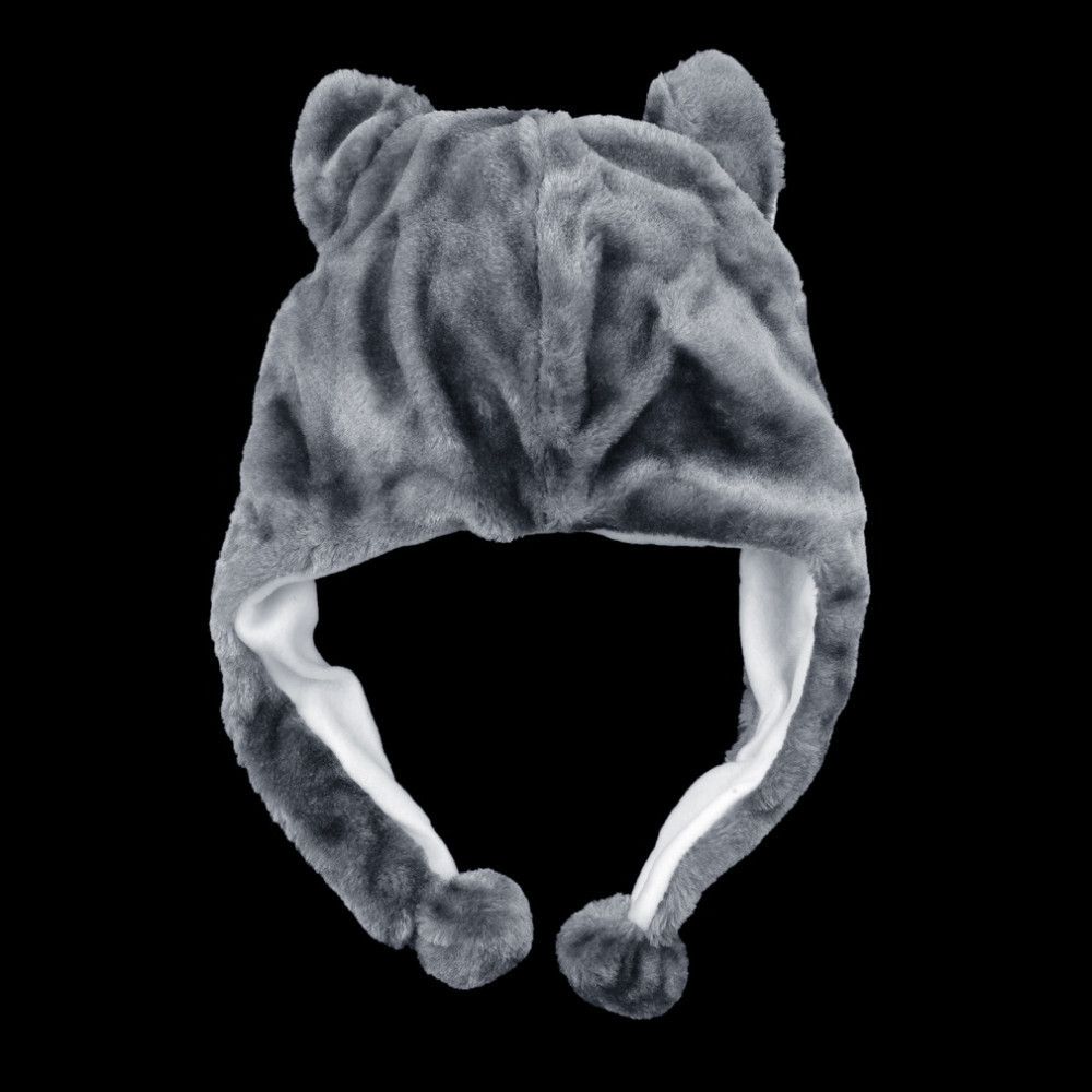 New Cute Kids Cap Soft Earmuff Animal Style Plush Hat Mascot Huskies Hat Hat Toys