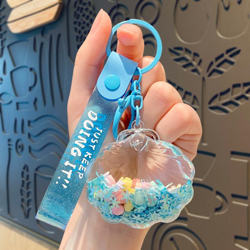 Colorful Acrylic Shell Floating Bottle Keychain Unique Gift For Parties And Celebrations
