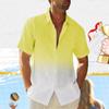 Повседневные мужские рубашки Летняя одежда Градиентная графика Одежда для отдыха на море Большие топы с коротким рукавом для мужчин Рубашки