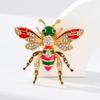 Cute Bee Brooch Neutral Versatile Two-Color Rhinestones Oil Dripping Insects Clothing Accessories Corsage