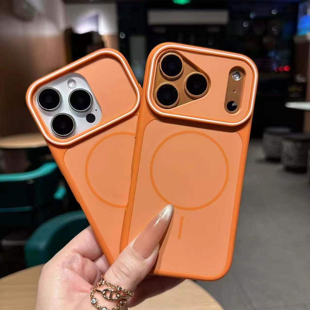 Матовый магнитный чехол для iPhone 17 Pro Max, ультратонкий, двухцветный, с ощущением кожи, ударопрочный