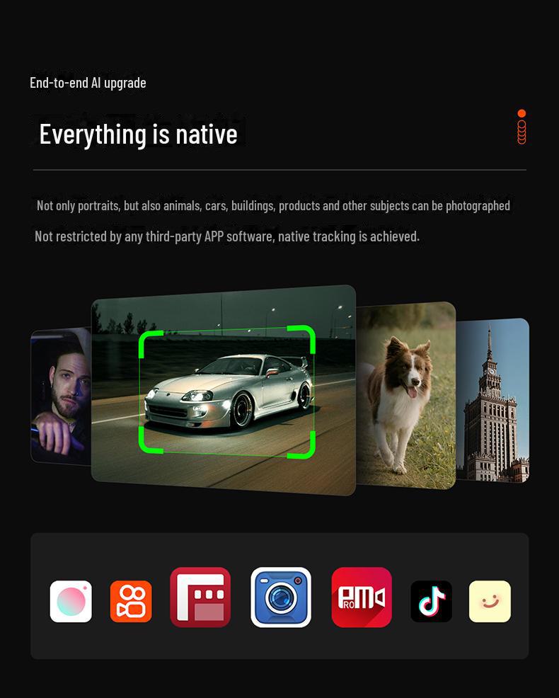 Мобильный подвес Haohan M7: Отслеживание с помощью ИИ, 3-осевая стабилизация, вращение на 360°, ручная селфи-палка
