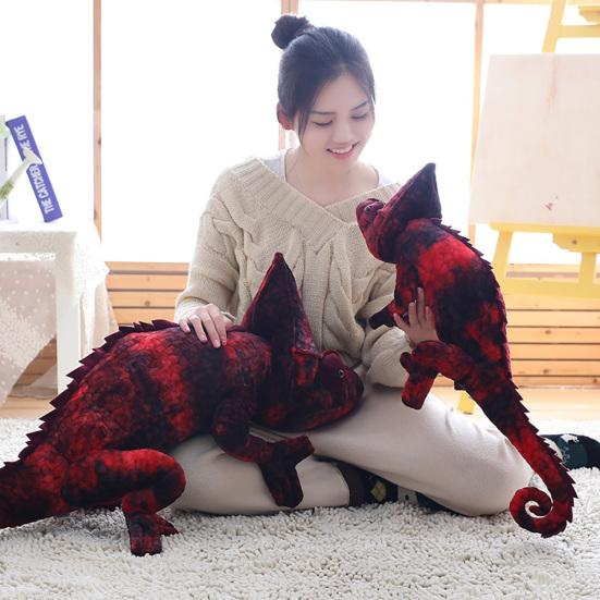 28inch Simulated Chameleon Animal Model Doll Plush Stuffed Toy Room Decor Gift