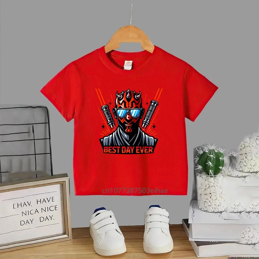 Girls and Boys Cotton Star Wars Shortsleeved Roundneck Printed Tshirt for Ages 314 Comfortable Versatile and Luxurious Top