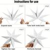High Quality3pcs Large 7-Pointed Star Paper Lantern - 17.7-Inch Foldable 3D Hanging Pentagram Shade Suitable for Xmas, Weddings, Parties - Elegant