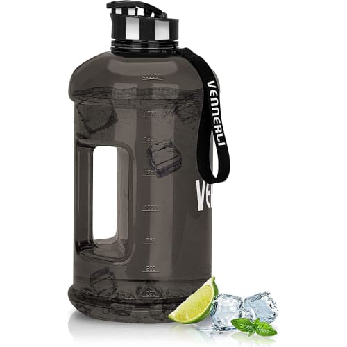 VENNERLI Half Gallon Water Bottle, 2.2L Large, Sports Water Bottle with Handle, 72oz, BPA-Free, Reusable Plastic Water Jug, Leak-Proof Hydro Bottle fo
