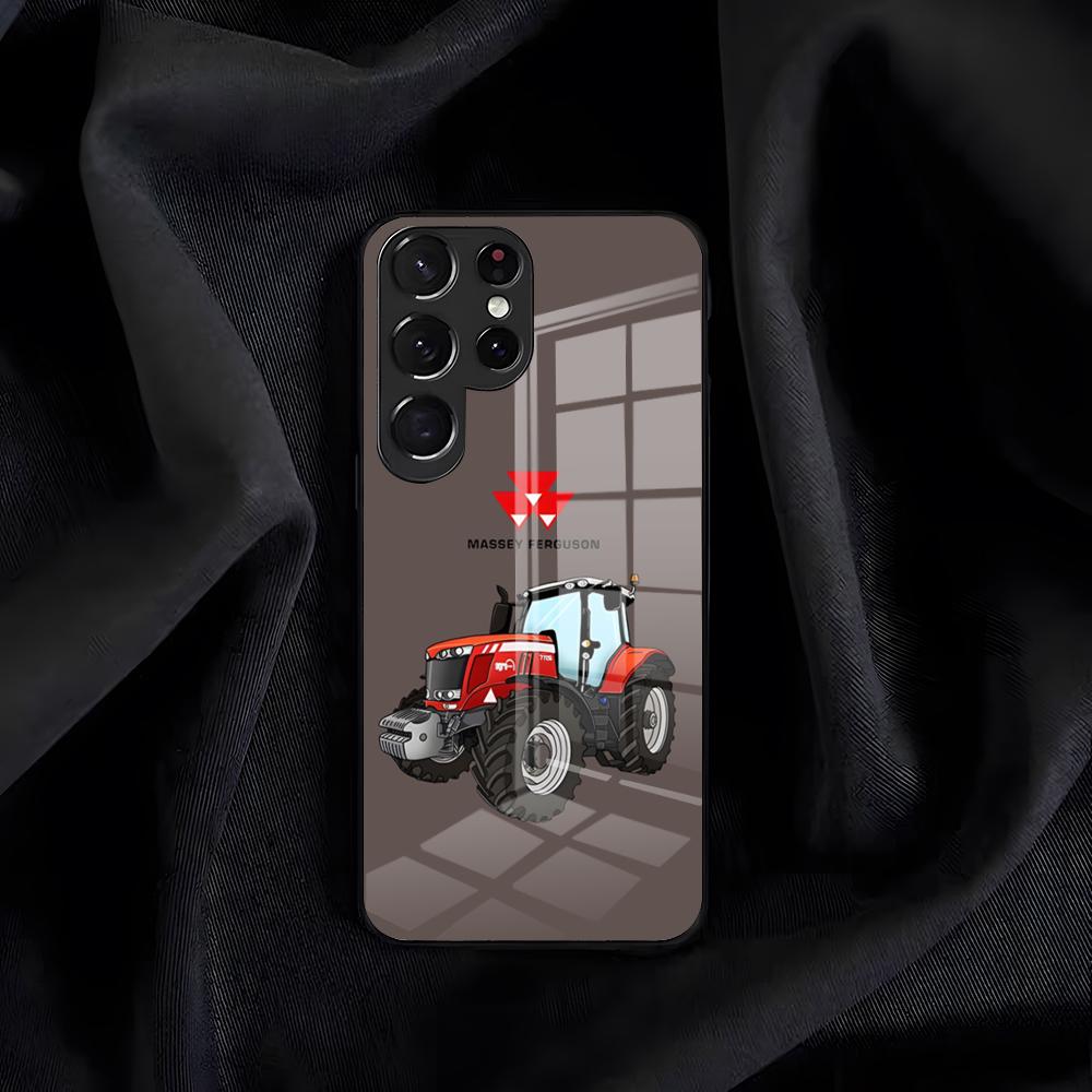 Чехол для телефона Massey Ferguson для Samsung S26 S25 Edge S24 S23 S22 S21 S20 Ultra Plus FE Стеклянная крышка