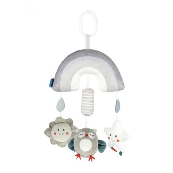 Игрушка для детской кроватки, встроенное устройство BB и колокольчик, мультяшный кролик, сова, плюшевые успокаивающие игрушки