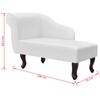 White Faux Leather Chaise Longue