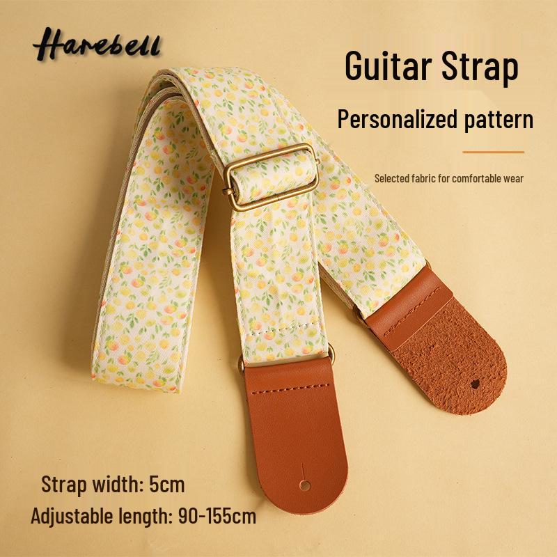 Qiqian Guitar Strap - Fresh, Comfortable, and Colorful: Blue, Red, Yellow (070-072) In Stock