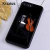 Krajews Деревянные скрипки смычок Музыкальный чехол для телефона для iPhone 17 Air 16 15 14 plus 11 12 13 pro max Plus coque Fundas