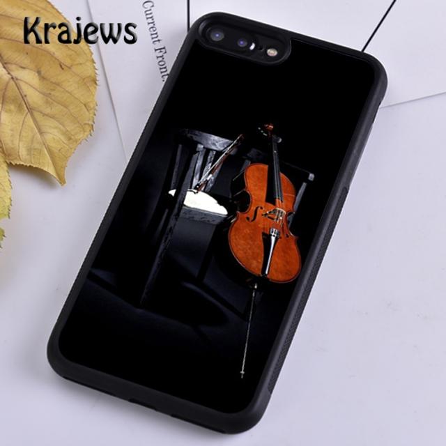 Krajews Деревянные скрипки смычок Музыкальный чехол для телефона для iPhone 17 Air 16 15 14 plus 11 12 13 pro max Plus coque Fundas