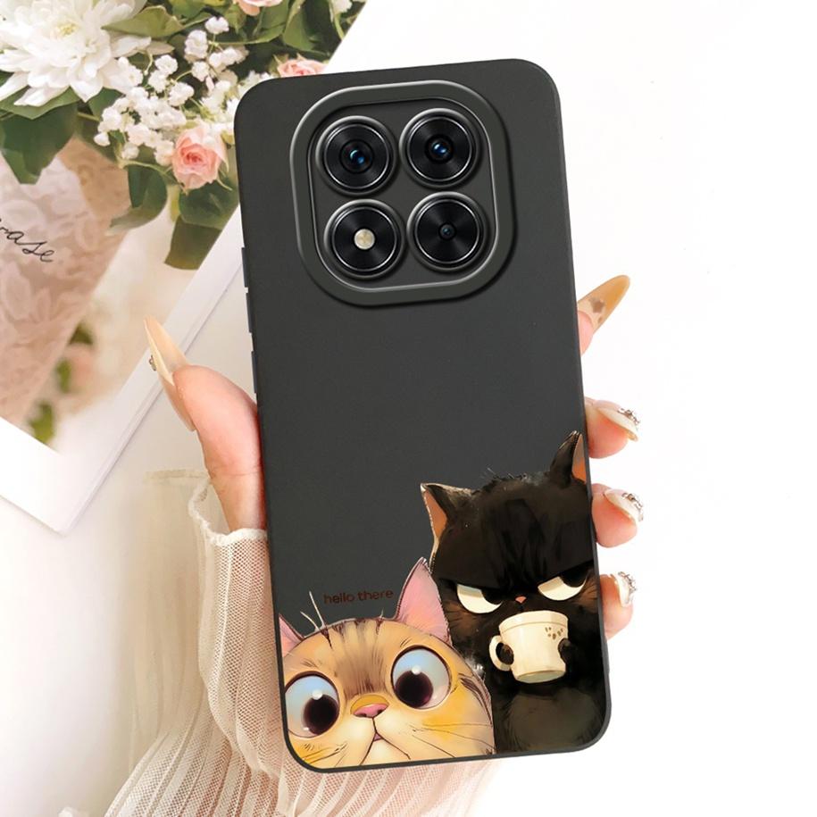 Чехол для Xiaomi Redmi Note 14 Pro 5G Милый Мультяшный Кот Утка Конфеты Раскрашенный Мягкий Силиконовый Чехол для Redmi Note 14 Pro Plus 5G