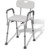 VidaXL Shower Chair Aluminium White