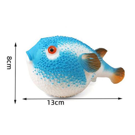 Anti-tear Squeeze Toy Multifunctional Lightweight Puffer Fish Shape Sensory Toy for Relaxing