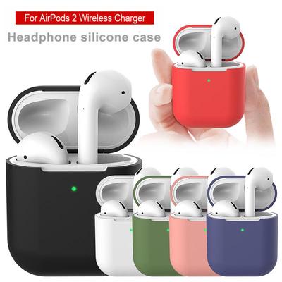Pure Color AirPods 2 Apple Case Мягкий силиконовый защитный чехол для беспроводной Bluetooth-гарнитуры