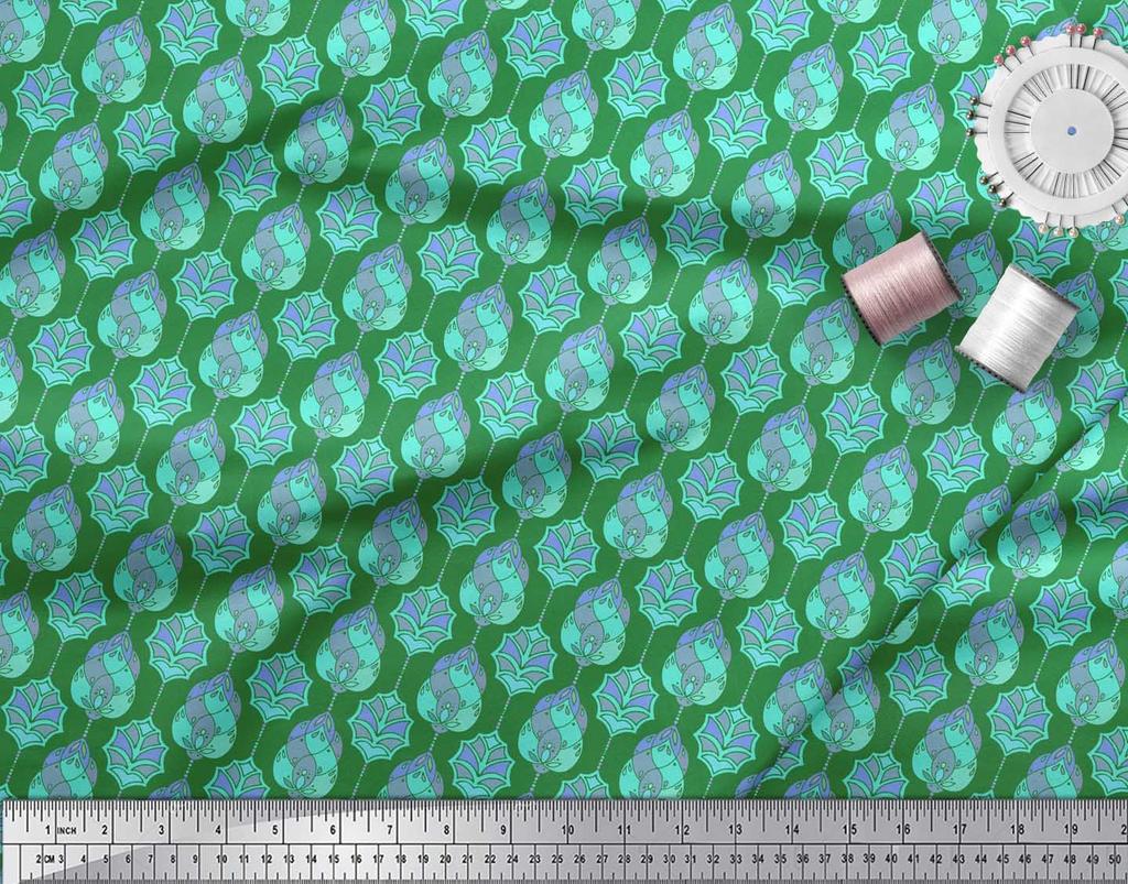 Soimoi Красная японская креп-сатиновая ткань Марокканская дамасская ткань для рукоделия с принтом шириной 42 дюйма по метрам