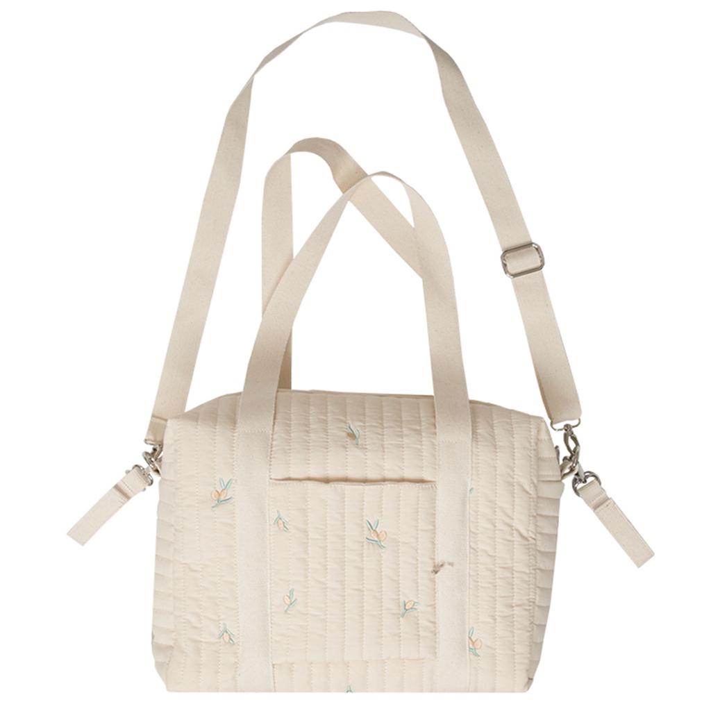 Сумка для бутылочек с вышивкой на коляску Мягкая хлопковая сумка-ведро с рисунком медведей и кроликов Оливковый бежевый ланч-бокс Сумка-тоут для бутылочек