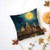 Angkor Cushion Cover Iceland Washable Linen Soft  for Daily Sofa Bed Home Room Decor