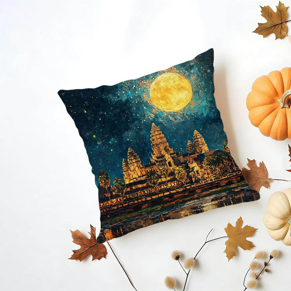 Angkor Cushion Cover Iceland Washable Linen Soft for Daily Sofa Bed Home Room Decor
