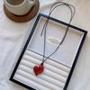 Drawstring Fashion Choker Irregular Sweater Chain Adjustable Heart Pendant Necklace  Gifts