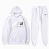 Men's And Women's Plush Long Sleeve Pants Loose Hoodie Embroidered Printed Hoodie Set