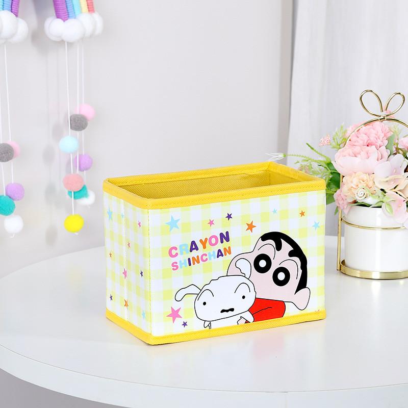 Cute Pajamas Crayon Shin Chan Shiro Striped Pattern Foldable Desktop Storage Box For Toys And Accessories
