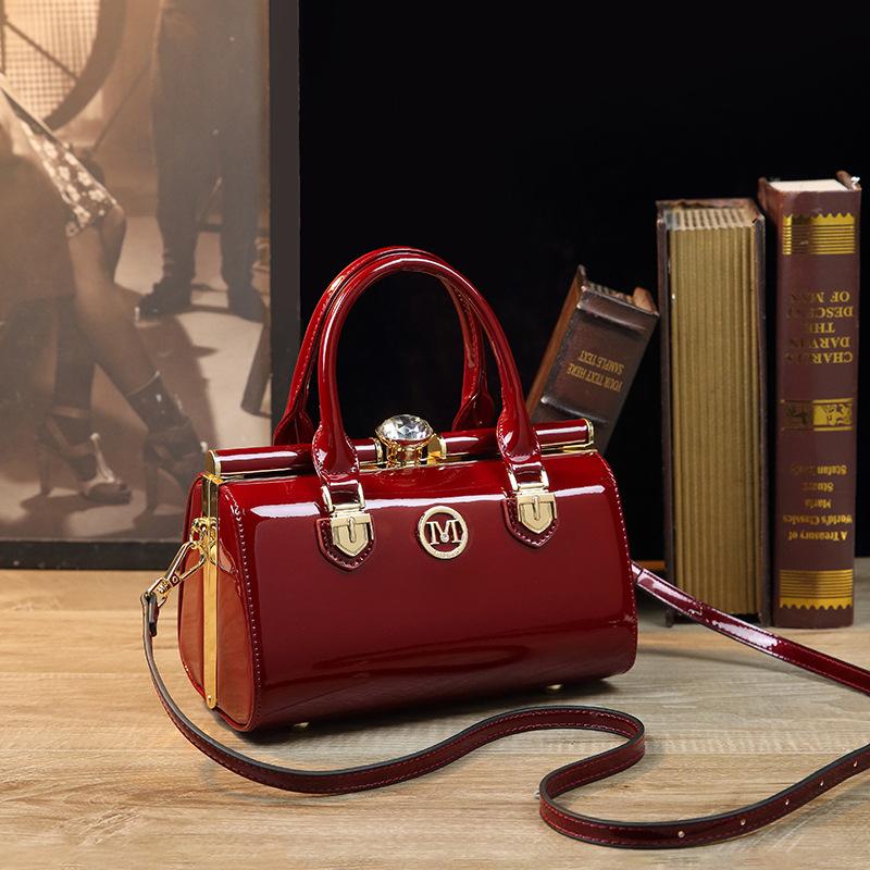 Новая модная простая сумка из натуральной лакированной кожи