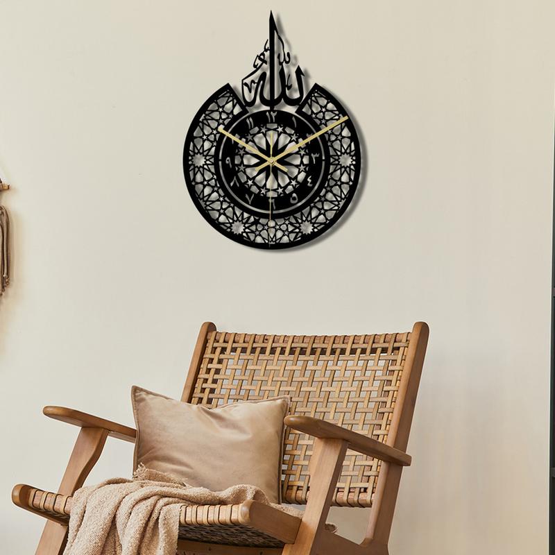 Настенные часы Современные металлические настенные часы Декор Бесшумные Рустикальные Стильные Бытовой Орнамент Для Холла Спальни Фермерского Дома Школ
