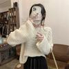 Pineapple Pattern Pullover Gentle Soft and Glutinous Loose Collarbone Sweater Women Spring and Autumn Knitted Sweater Pullover