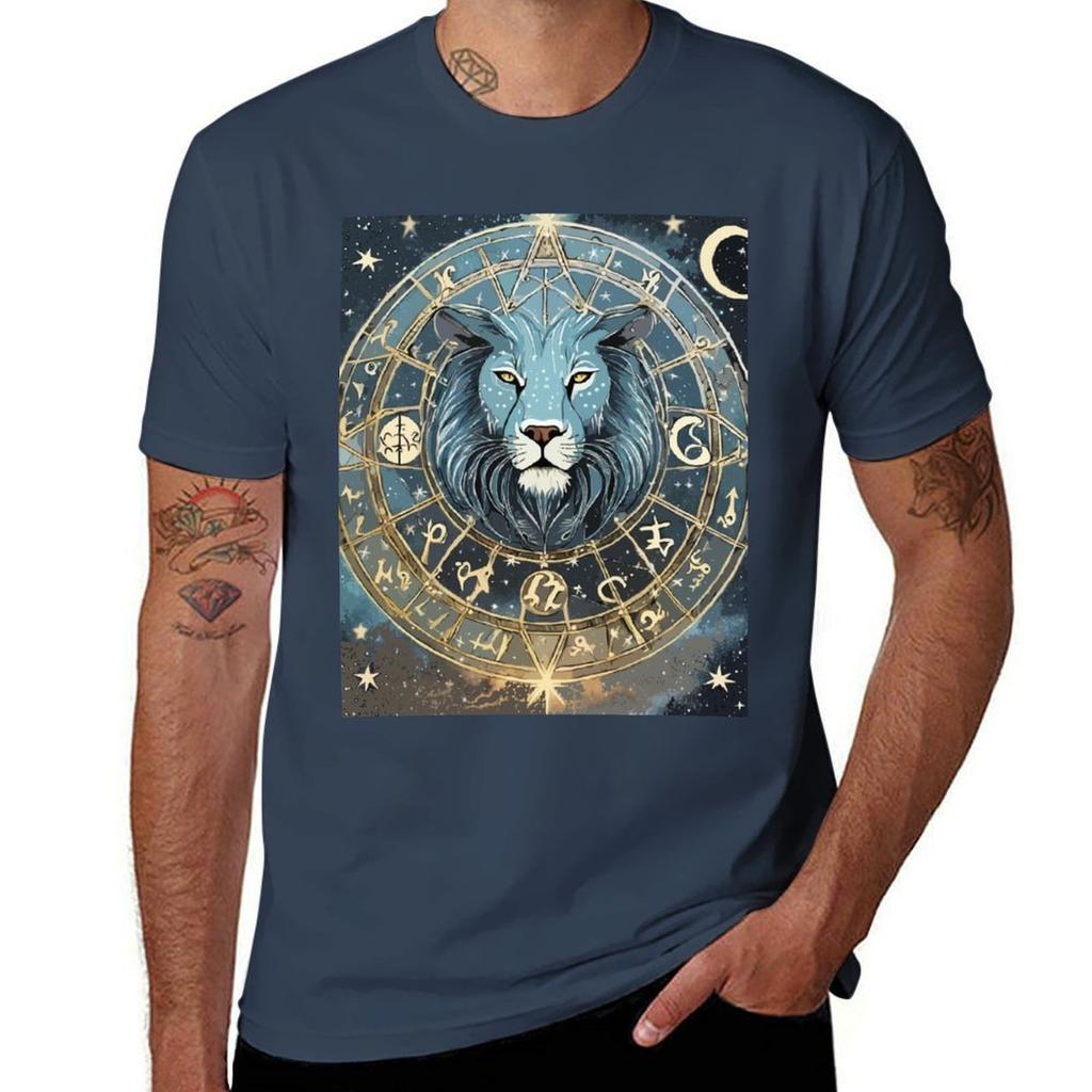 Celestial Constellations Zodiac Signs Unveiled TShirt Basic Crew Neck Short Sleeve Top TShirt