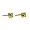 925 Sterling Silver Colorful Zircon Geometric Mini Stud Earrings for Women Hypoallergenic Jewelry Gift