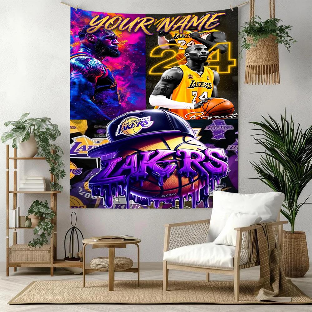 Kobe Custom Your Name Wall Decor Tapestry Art For Pet Memorial Birthdaywedding Party Backdrop Family Gift