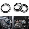 3pcs For Jeep Grand For Cherokee 2014-2021 Car Air Condition Volume Radio Switch Knob Decorative Ring Sticker AC Control Trim