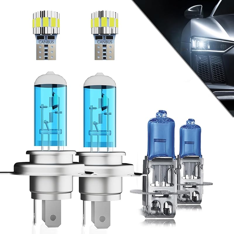 Halogen Headlights Fit For Nissan Altima 2019-2020 Headlight Bulbs,9005/H10/HB3 High Beam + H11/H8/H9 Low Beam Bright Front Car Lights,Plug And