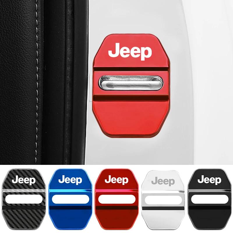 Car Styling Door Lock Covers For Jeep Renegade Compass Patriot Cherokee Wrangler Grand Cherokee SRT Protective And Decoration AMP1