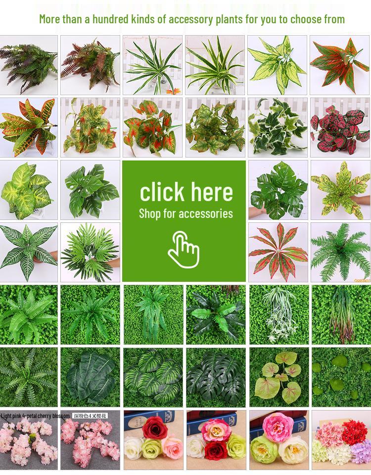 50×50cm Artificial Green Plant Wall - Plastic Vertical Garden, Fake Flower Wall, Synthetic Turf Background