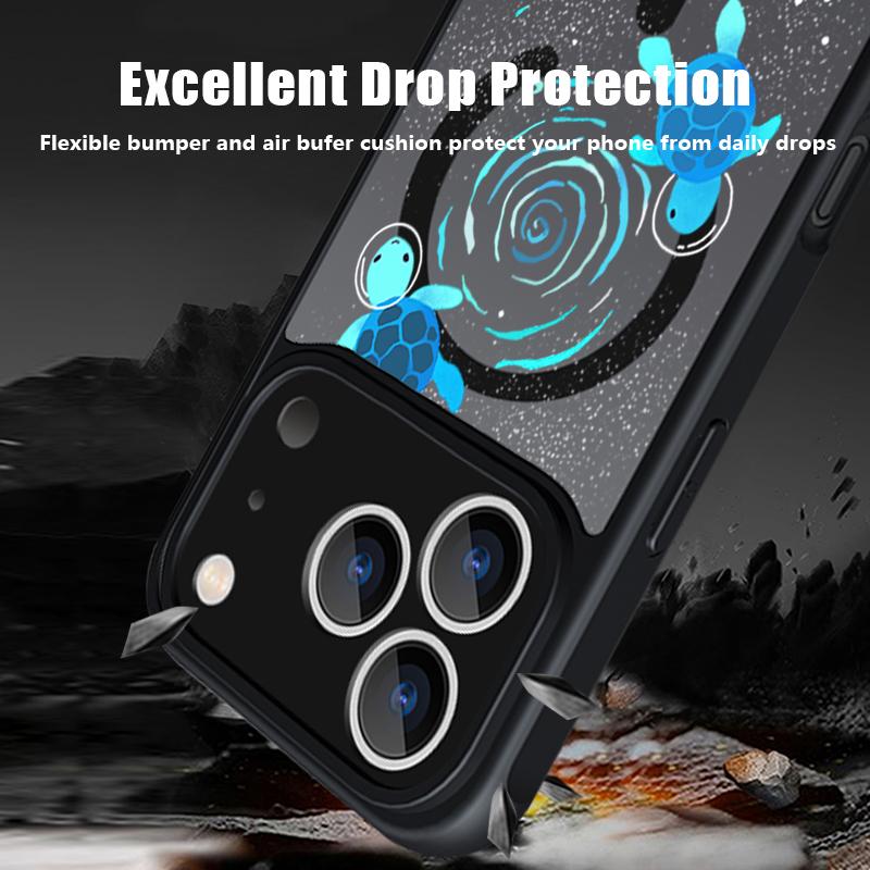 Чехол с рисунком Морская черепаха, Ракушка, Кит для iPhone 17 Pro Max Funda iPhone 16 15 14 13 Pro Max Прочный Бампер Магнитный Для Magsafe Ударопрочный Чехол