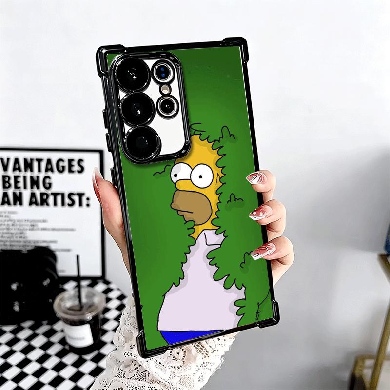 Мультяшный Чехол-Бампер Homer Simpson для Samsung Galaxy S26 Ultra S25 Edge S24 FE S23 Plus S22 S21 + S20 С покрытием Защита от падения